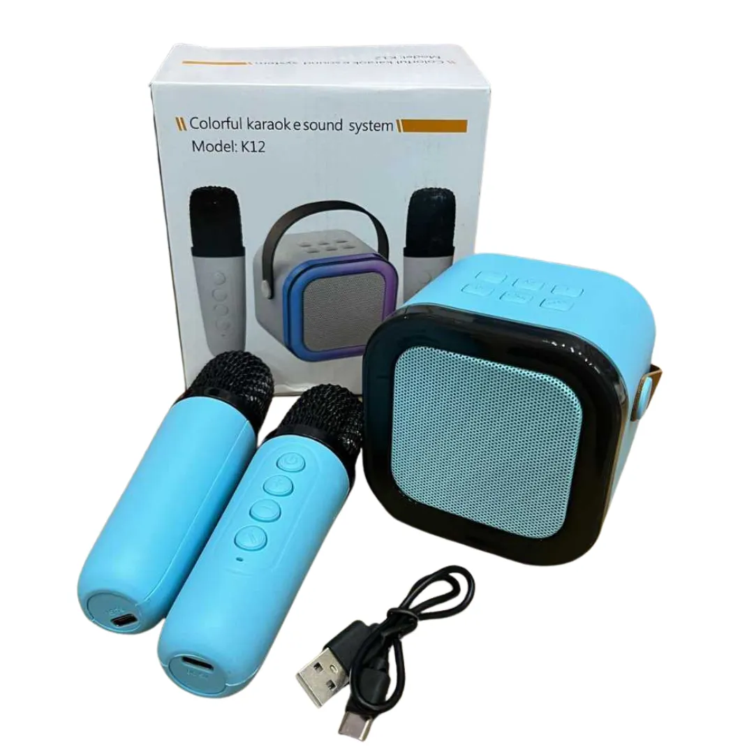 New K12  Bluetooth Speaker With 1- Wireless Microphones